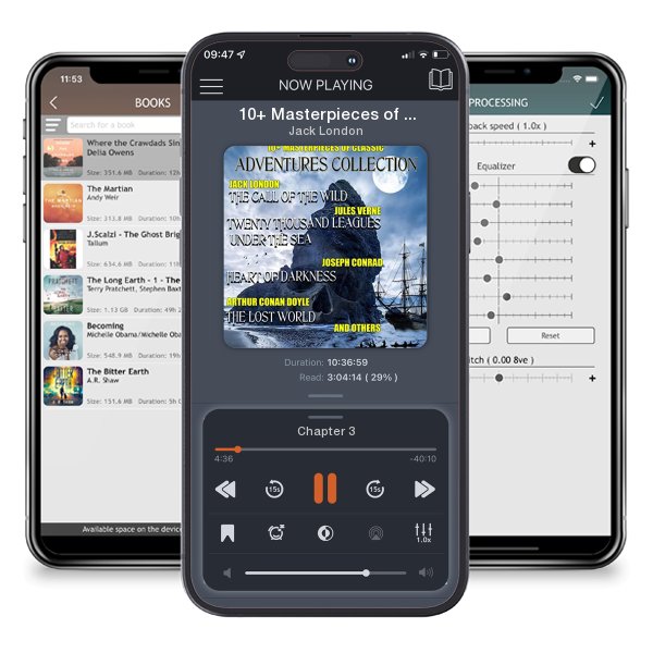 Download fo free audiobook 10+ Masterpieces of Classic Adventures Collection by Jack London and listen anywhere on your iOS devices in the ListenBook app.
