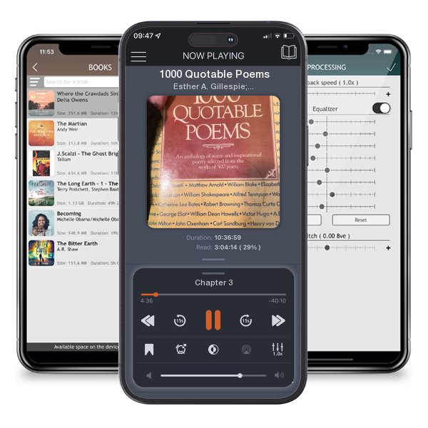 Download fo free audiobook 1000 Quotable Poems by Esther A. Gillespie; Thomas C. Clark and listen anywhere on your iOS devices in the ListenBook app.