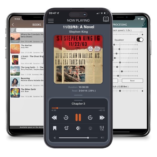 Download fo free audiobook 11/22/63: A Novel by Stephen King and listen anywhere on your iOS devices in the ListenBook app.