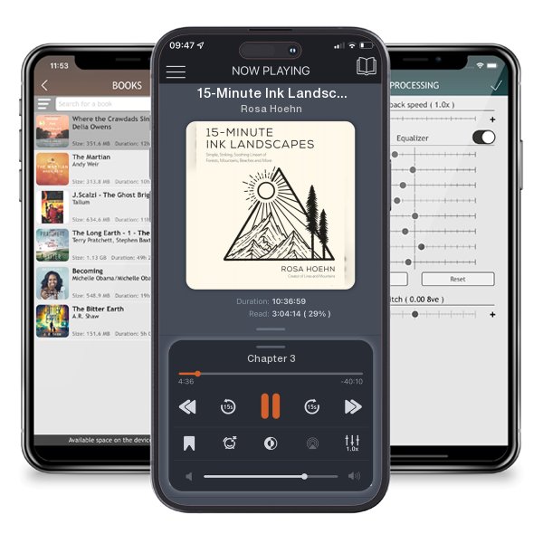 Download fo free audiobook 15-Minute Ink Landscapes: Simple, Striking, Soothing Lineart... by Rosa Hoehn and listen anywhere on your iOS devices in the ListenBook app.