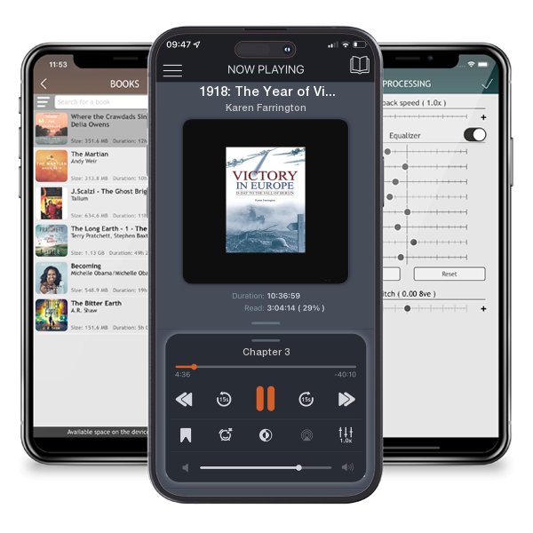 Download fo free audiobook 1918: The Year of Victories by Karen Farrington and listen anywhere on your iOS devices in the ListenBook app.
