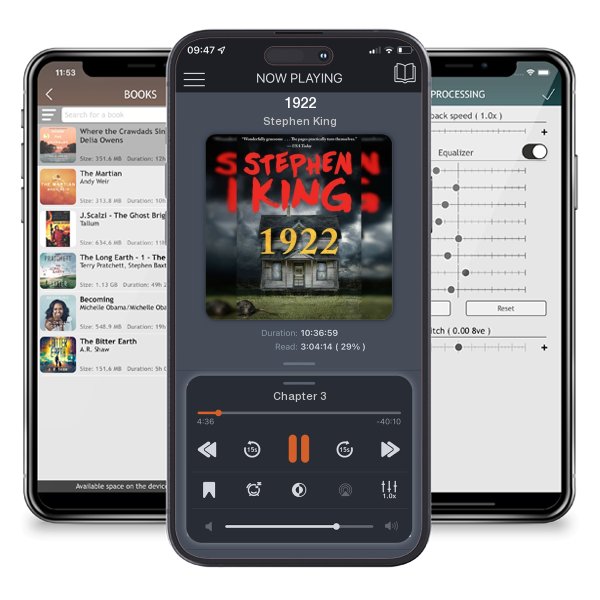 Download fo free audiobook 1922 by Stephen King and listen anywhere on your iOS devices in the ListenBook app.