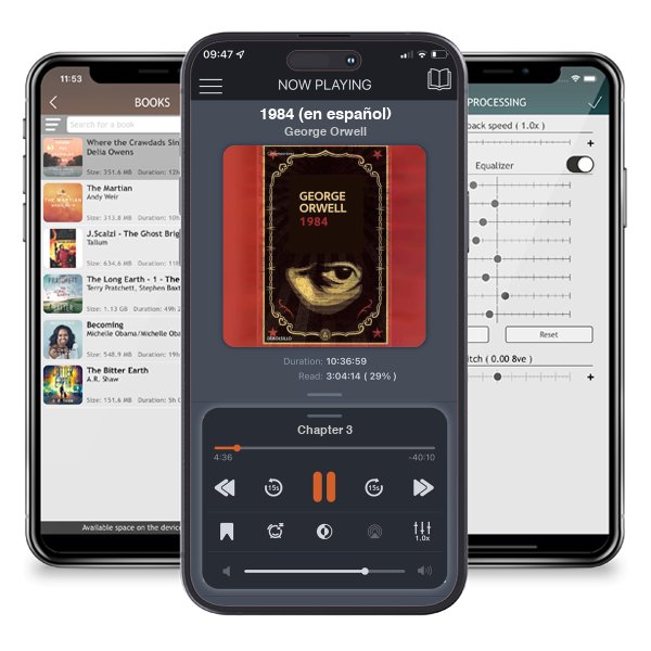 Descargar audiolibro gratis 1984 (en español) by George Orwell y escuchar en cualquier lugar en sus dispositivos iOS en la aplicación ListenBook.