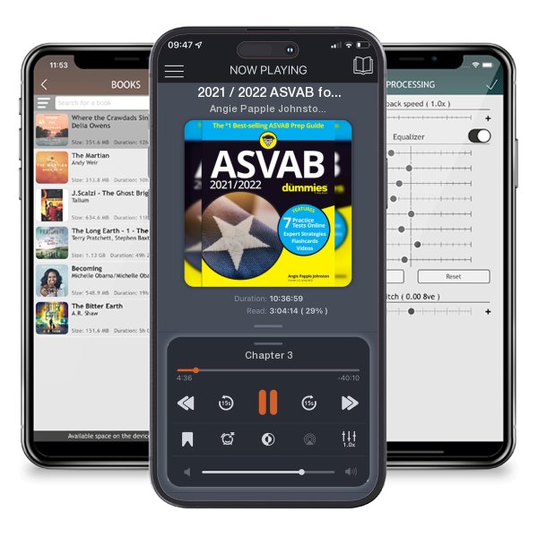 Download fo free audiobook 2021 / 2022 ASVAB for Dummies: Book + 7 Practice Tests Online + Flashcards + Video by Angie Papple Johnston and listen anywhere on your iOS devices in the ListenBook app.