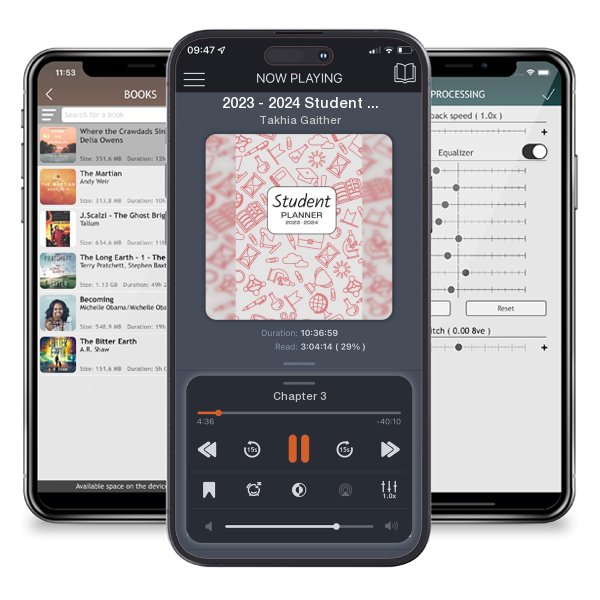 Download fo free audiobook 2023 - 2024 Student Planner (RED) by Takhia Gaither and listen anywhere on your iOS devices in the ListenBook app.