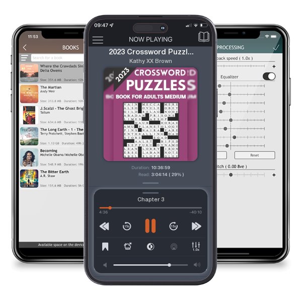Download fo free audiobook 2023 Crossword Puzzles Book For Adults Medium by Kathy XX Brown and listen anywhere on your iOS devices in the ListenBook app.