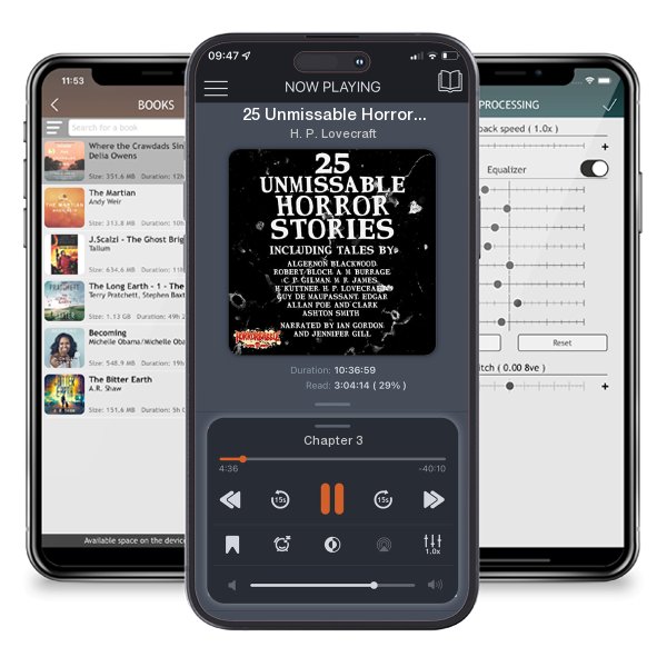 Download fo free audiobook 25 Unmissable Horror Stories by H. P. Lovecraft and listen anywhere on your iOS devices in the ListenBook app.