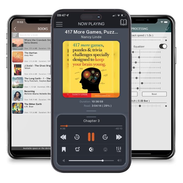 Download fo free audiobook 417 More Games, Puzzles & Trivia Challenges Specially... by Nancy Linde and listen anywhere on your iOS devices in the ListenBook app.