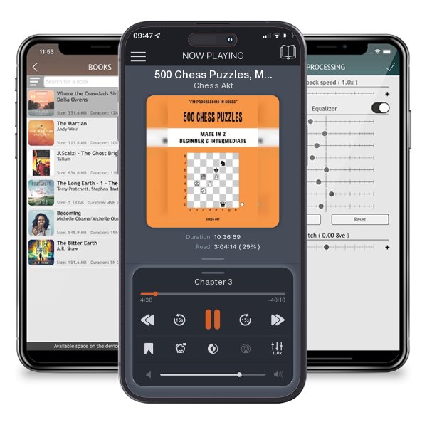 Download fo free audiobook 500 Chess Puzzles, Mate in 2, Beginner and Intermediate Level: Solve chess problems and improve your tactical skills by Chess Akt and listen anywhere on your iOS devices in the ListenBook app.