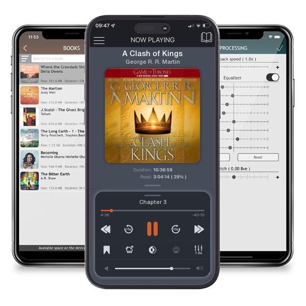 Download fo free audiobook A Clash of Kings by George R. R. Martin and listen anywhere on your iOS devices in the ListenBook app.