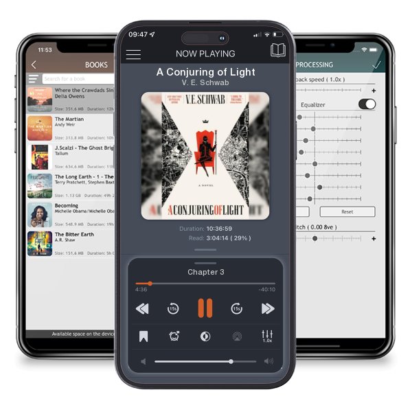 Download fo free audiobook A Conjuring of Light by V. E. Schwab and listen anywhere on your iOS devices in the ListenBook app.