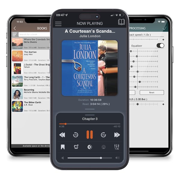 Download fo free audiobook A Courtesan\'s Scandal by Julia London and listen anywhere on your iOS devices in the ListenBook app.