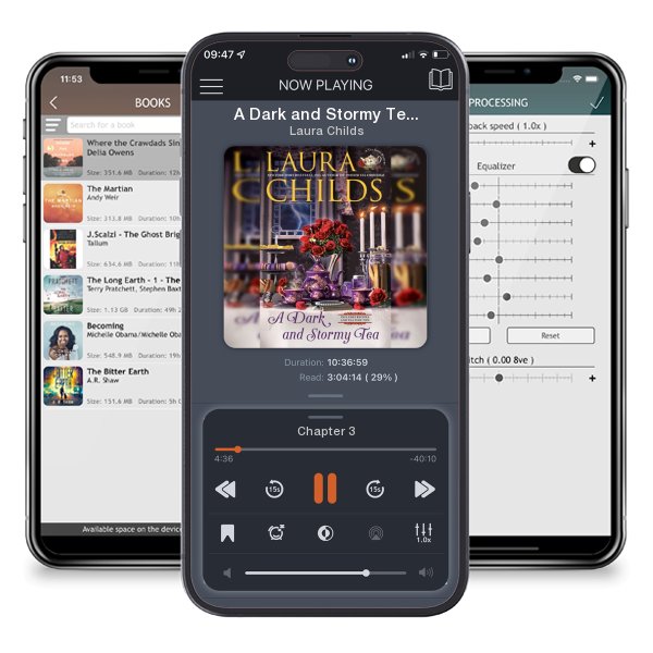 Download fo free audiobook A Dark and Stormy Tea by Laura Childs and listen anywhere on your iOS devices in the ListenBook app.