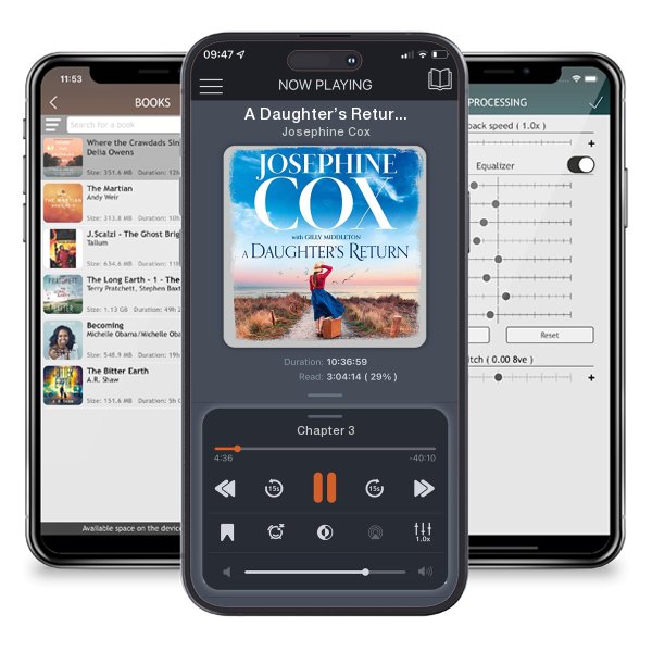 Download fo free audiobook A Daughter’s Return by Josephine Cox and listen anywhere on your iOS devices in the ListenBook app.