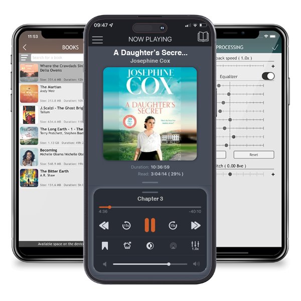 Download fo free audiobook A Daughter’s Secret by Josephine Cox and listen anywhere on your iOS devices in the ListenBook app.