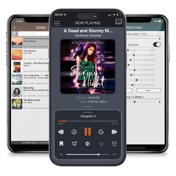Download fo free audiobook A Dead and Stormy Night (Nevermore Bookshop Mysteries, #1) by Steffanie Holmes and listen anywhere on your iOS devices in the ListenBook app.