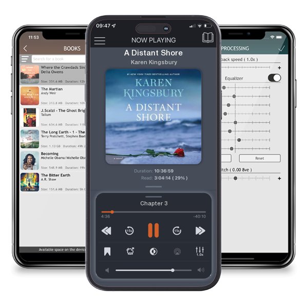 Download fo free audiobook A Distant Shore by Karen Kingsbury and listen anywhere on your iOS devices in the ListenBook app.