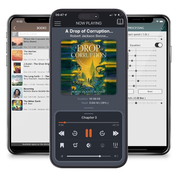 Download fo free audiobook A Drop of Corruption (Shadow of the Leviathan, #2) by Robert Jackson Bennett and listen anywhere on your iOS devices in the ListenBook app.
