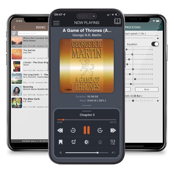 Download fo free audiobook A Game of Thrones (A Song of Ice and Fire, #1) by George R.R. Martin and listen anywhere on your iOS devices in the ListenBook app.