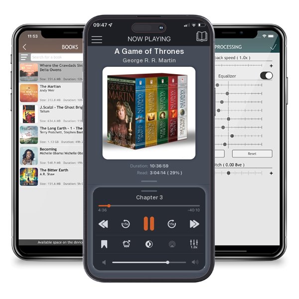 Download fo free audiobook A Game of Thrones by George R. R. Martin and listen anywhere on your iOS devices in the ListenBook app.