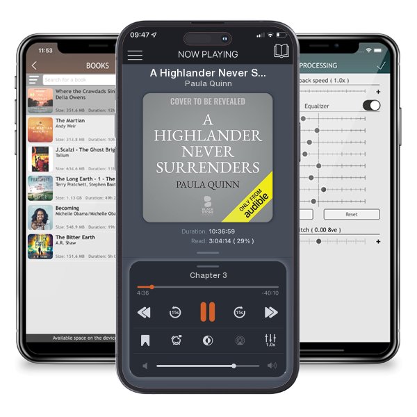 Download fo free audiobook A Highlander Never Surrenders by Paula Quinn and listen anywhere on your iOS devices in the ListenBook app.