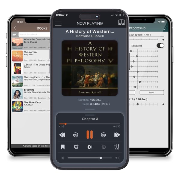 Download fo free audiobook A History of Western Philosophy by Bertrand Russell and listen anywhere on your iOS devices in the ListenBook app.