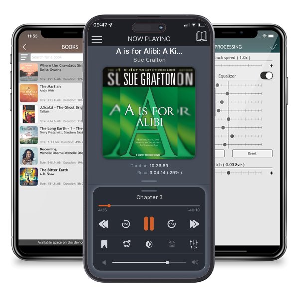 Download fo free audiobook A is for Alibi: A Kinsey Millhone Mystery by Sue Grafton and listen anywhere on your iOS devices in the ListenBook app.