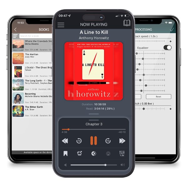Download fo free audiobook A Line to Kill by Anthony Horowitz and listen anywhere on your iOS devices in the ListenBook app.