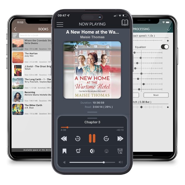 Download fo free audiobook A New Home at the Wartime Hotel - The Wartime Hotel by Maisie Thomas and listen anywhere on your iOS devices in the ListenBook app.