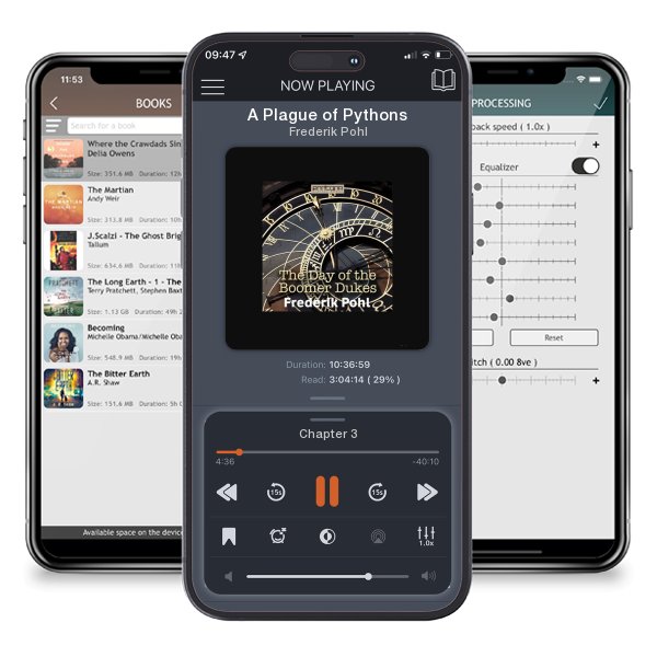 Download fo free audiobook A Plague of Pythons by Frederik Pohl and listen anywhere on your iOS devices in the ListenBook app.