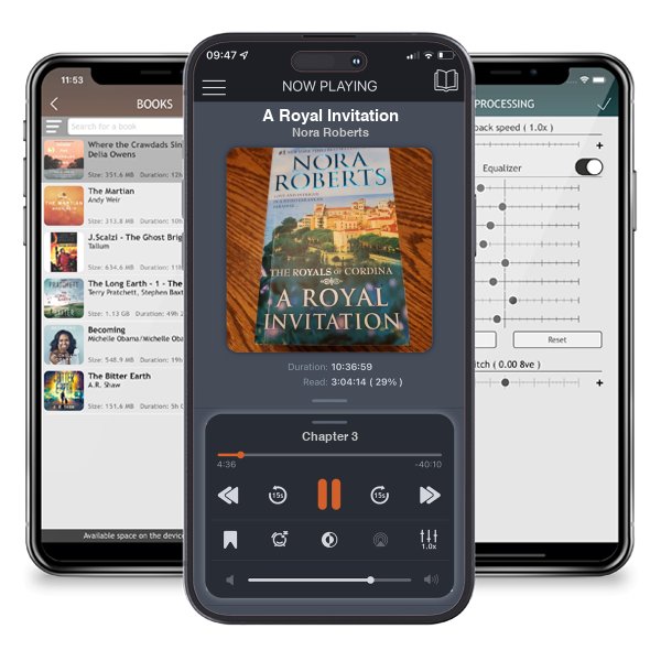 Download fo free audiobook A Royal Invitation by Nora Roberts and listen anywhere on your iOS devices in the ListenBook app.