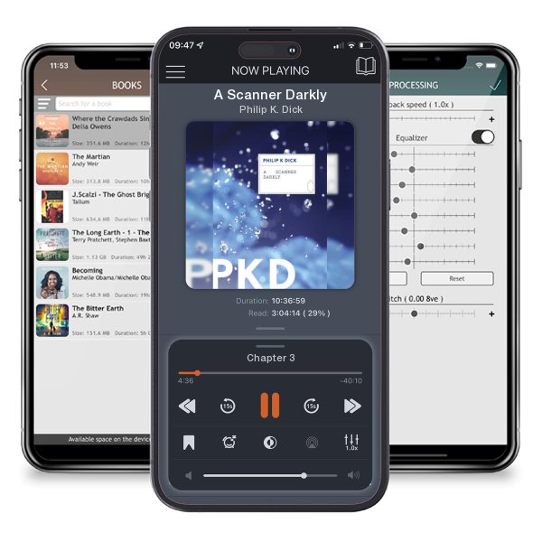 Download fo free audiobook A Scanner Darkly by Philip K. Dick and listen anywhere on your iOS devices in the ListenBook app.