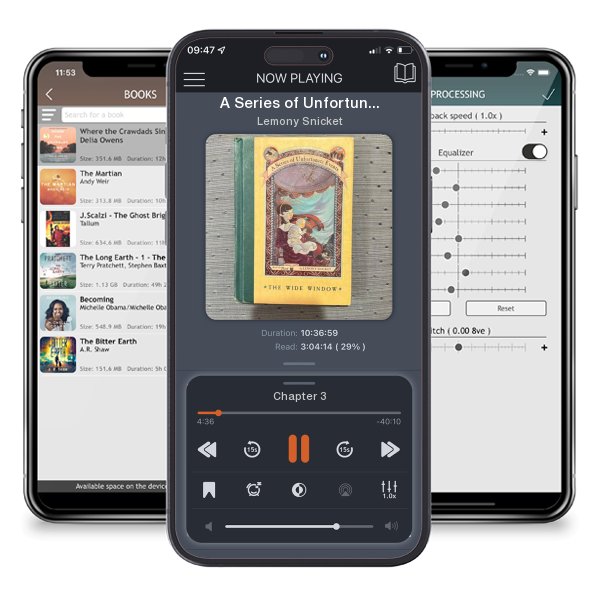 Download fo free audiobook A Series of Unfortunate Events #3: the Wide Window by Lemony Snicket and listen anywhere on your iOS devices in the ListenBook app.