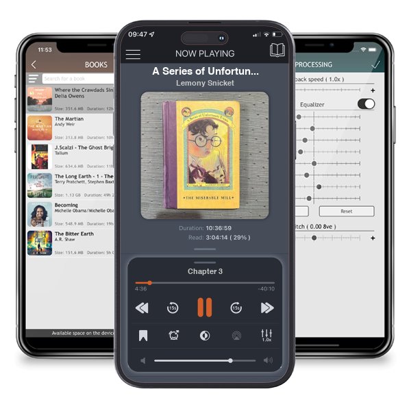 Download fo free audiobook A Series of Unfortunate Events #4: the Miserable Mill by Lemony Snicket and listen anywhere on your iOS devices in the ListenBook app.