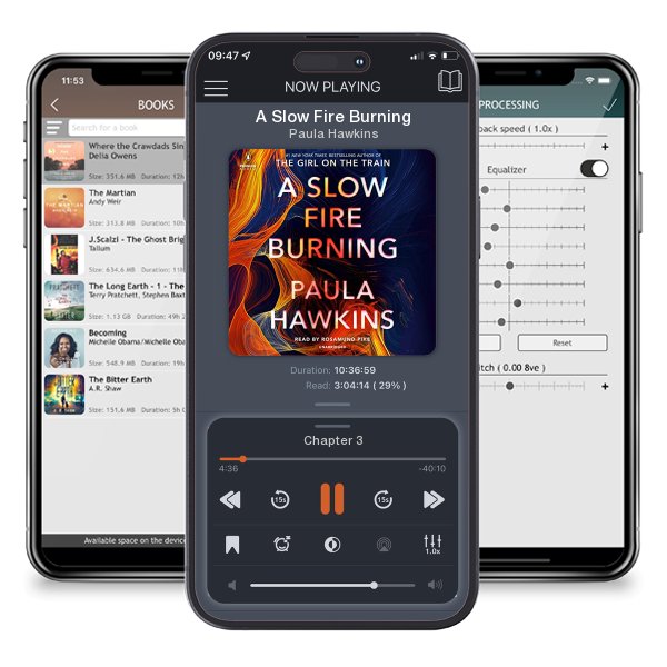 Download fo free audiobook A Slow Fire Burning by Paula Hawkins and listen anywhere on your iOS devices in the ListenBook app.