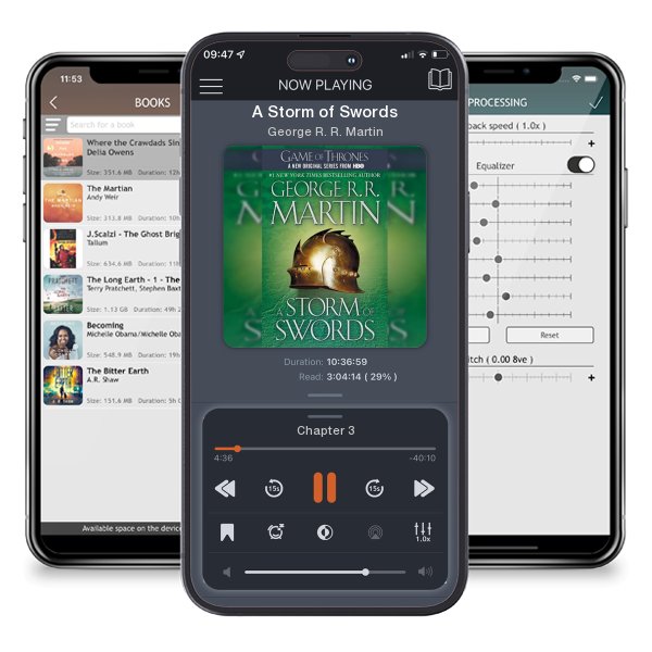 Download fo free audiobook A Storm of Swords by George R. R. Martin and listen anywhere on your iOS devices in the ListenBook app.