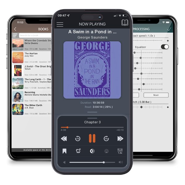 Download fo free audiobook A Swim in a Pond in the Rain by George Saunders and listen anywhere on your iOS devices in the ListenBook app.