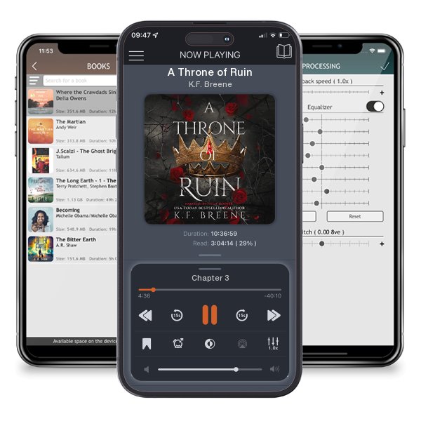 Download fo free audiobook A Throne of Ruin by K.F. Breene and listen anywhere on your iOS devices in the ListenBook app.