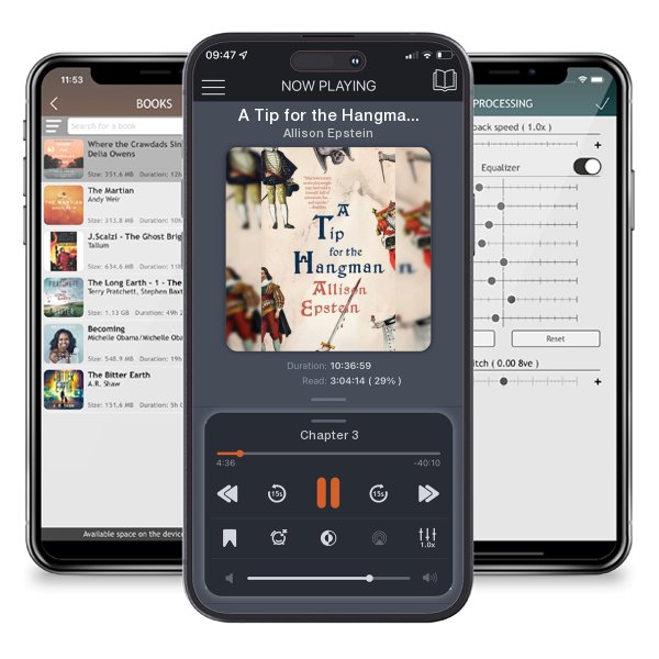 Download fo free audiobook A Tip for the Hangman by Allison Epstein and listen anywhere on your iOS devices in the ListenBook app.