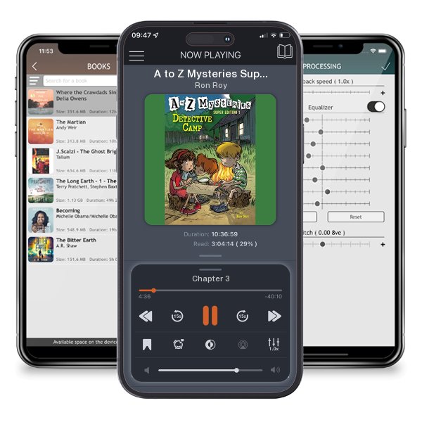 Download fo free audiobook A to Z Mysteries Super Edition 1: Detective Camp by Ron Roy and listen anywhere on your iOS devices in the ListenBook app.