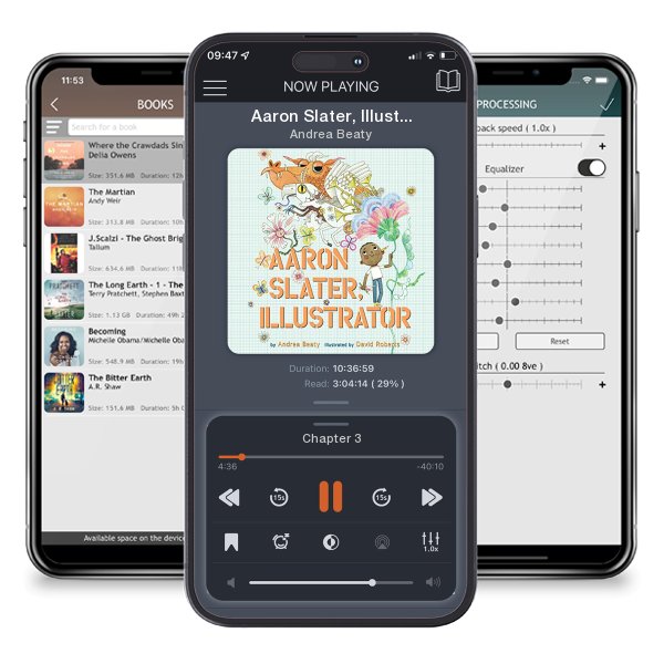 Download fo free audiobook Aaron Slater, Illustrator by Andrea Beaty and listen anywhere on your iOS devices in the ListenBook app.