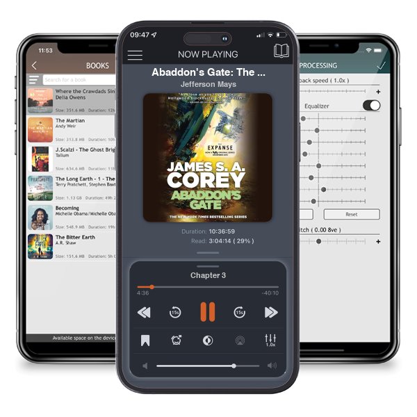 Download fo free audiobook Abaddon\'s Gate: The Expanse, Book 3 by Jefferson Mays and listen anywhere on your iOS devices in the ListenBook app.