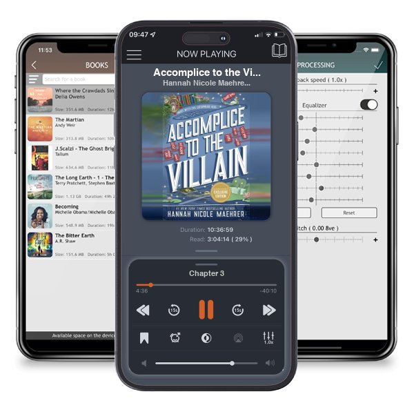 Download fo free audiobook Accomplice to the Villain (B&N Exclusive Edition) (Assistant and the Villain #3) by Hannah Nicole Maehrer and listen anywhere on your iOS devices in the ListenBook app.