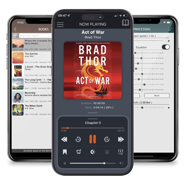 Download fo free audiobook Act of War by Brad Thor and listen anywhere on your iOS devices in the ListenBook app.