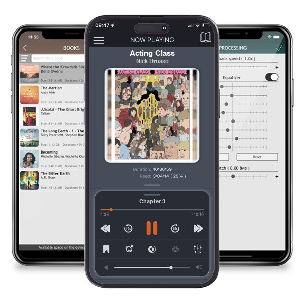 Download fo free audiobook Acting Class by Nick Drnaso and listen anywhere on your iOS devices in the ListenBook app.