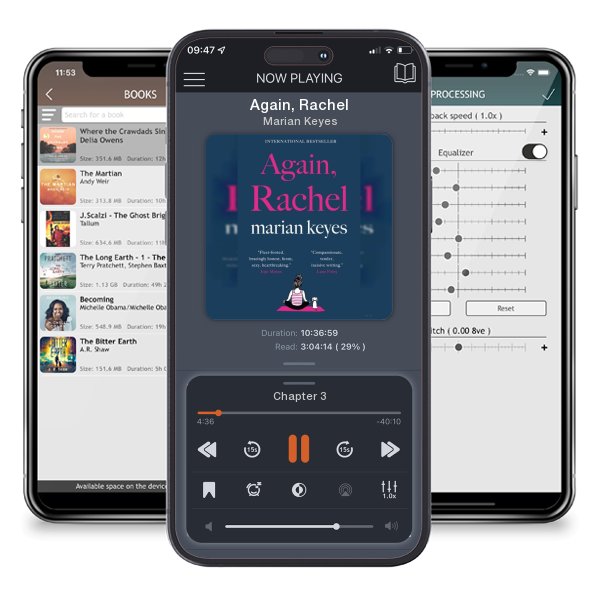 Download fo free audiobook Again, Rachel by Marian Keyes and listen anywhere on your iOS devices in the ListenBook app.