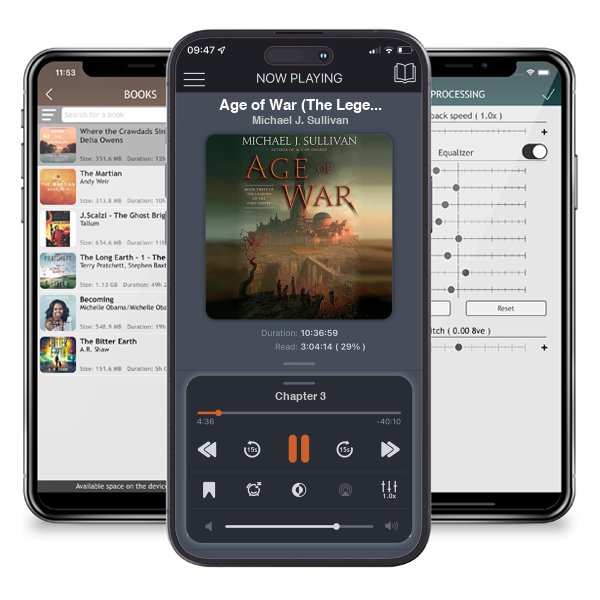 Download fo free audiobook Age of War (The Legends of the First Empire, #3) by Michael J. Sullivan and listen anywhere on your iOS devices in the ListenBook app.
