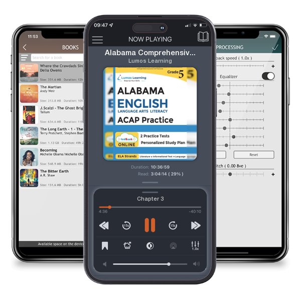 Download fo free audiobook Alabama Comprehensive Assessment Program Test Prep: Grade 5 English Language Arts Literacy (ELA) Practice Workbook and Full-length Online Assessments: by Lumos Learning and listen anywhere on your iOS devices in the ListenBook app.
