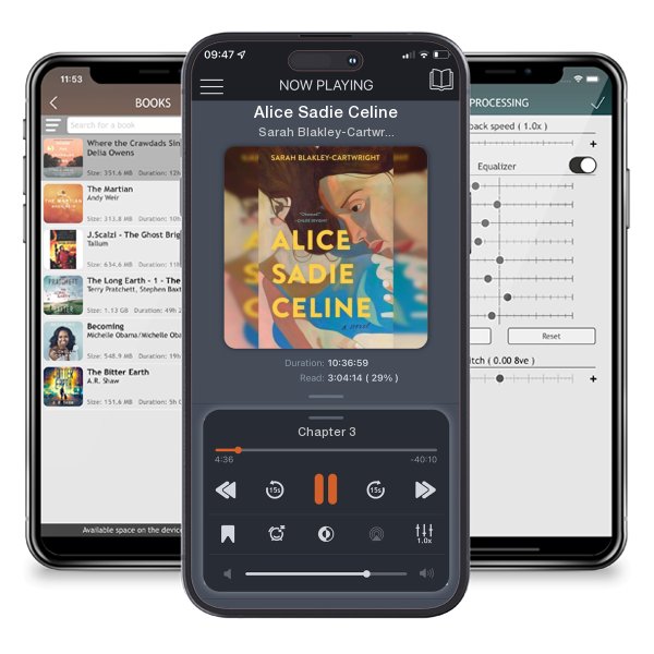 Download fo free audiobook Alice Sadie Celine by Sarah Blakley-Cartwright and listen anywhere on your iOS devices in the ListenBook app.