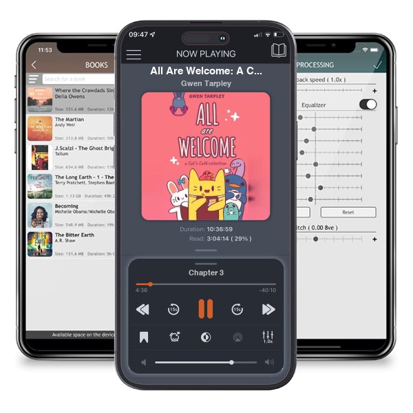 Download fo free audiobook All Are Welcome: A Cat\'s Café Collection by Gwen Tarpley and listen anywhere on your iOS devices in the ListenBook app.